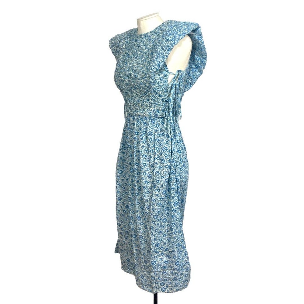 Sea New York Ida Smocked Dress SS22-087 Blue  XS New $450 - Picture 4 of 7